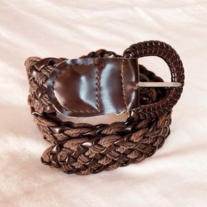 Thick Brown Braided Belt